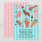 Nagelsalon Galentine's Day Kaart (Voorkant / Achterkant)