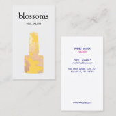 Nagelsalon Geel Goud Glitter Visitekaartje (Voorkant / Achterkant)