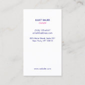 Nagelsalon Geel Goud Glitter Visitekaartje (Achterkant)