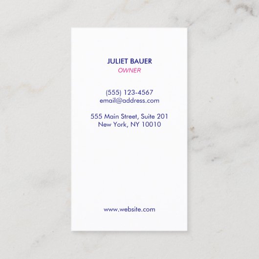 Nagelsalon Geel Goud Glitter Visitekaartje (Achterkant)