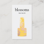 Nagelsalon Geel Goud Glitter Visitekaartje (Voorkant)