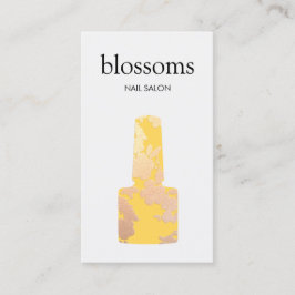 Nagelsalon Geel Goud Glitter Visitekaartje