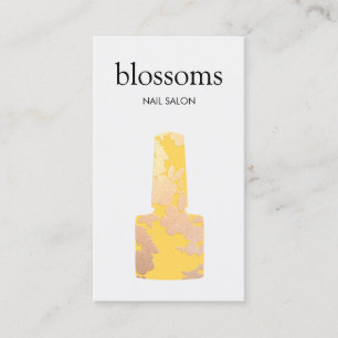 Nagelsalon Geel Goud Glitter Visitekaartje