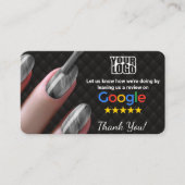 Nagelsalon Google Review Sjabloon met QR Visitekaartje (Voorkant)