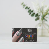Nagelsalon Google Review Sjabloon met QR Visitekaartje (Staand voorkant)