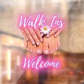 Nagelsalon Loopklanten Welkom Handen Nagels Voeten Raamsticker (Vel 2)