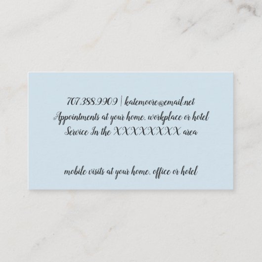 Nagelsalon manicurist en pedicurist nagelsalon kortingskaartje (Achterkant)