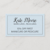 Nagelsalon manicurist en pedicurist nagelsalon kortingskaartje (Voorkant)