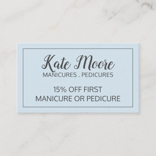 Nagelsalon manicurist en pedicurist nagelsalon kortingskaartje (Voorkant)