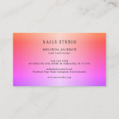 Nagelsalon manicurist modern polish kleurrijke chi visitekaartje (Achterkant)