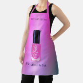 Nagelsalon manicurist modern polish roze glitter schort (Insitu)