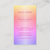 Nagelsalon manicurist modern polish trendy regenbo visitekaartje (Achterkant)