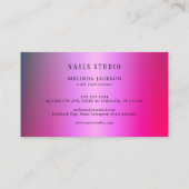 Nagelsalon manicurist moderne polish metallic visitekaartje (Achterkant)