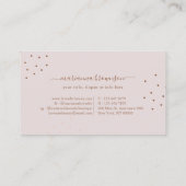 Nagelsalon meisjesachtig roze trendy schrift visitekaartje (Achterkant)