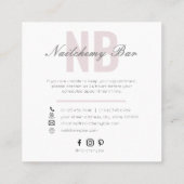 Nagelsalon minimalistische moderne afspraakkaart afsprakenkaartje (Achterkant)