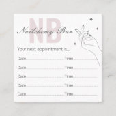 Nagelsalon minimalistische moderne afspraakkaart afsprakenkaartje (Voorkant)