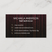 Nagelsalon Modern Zwart Roze Visitekaartje (Achterkant)