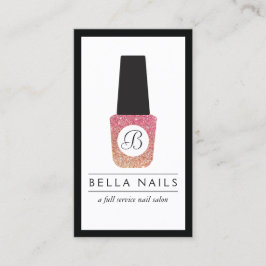 Nagelsalon Monogram Glitter Nagellak Visitekaartje