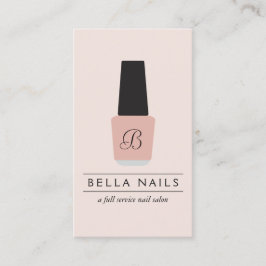 Nagelsalon Monogram op Blush Pink Nail Polish II Visitekaartje