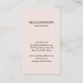 Nagelsalon Monogram op Blush Pink Nail Polish II Visitekaartje (Achterkant)