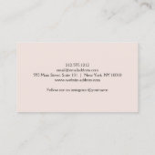 Nagelsalon Monogram op Blush Roze II Afspraak Afsprakenkaartje (Achterkant)