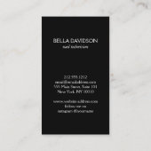 Nagelsalon Monogram op Faux Gold nagellak Visitekaartje (Achterkant)