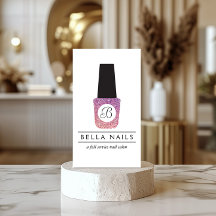 Nagelsalon Monogram op Paarse Glitter nagellak