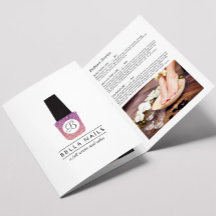 Nagelsalon Monogram Paarse Glitter Brochure
