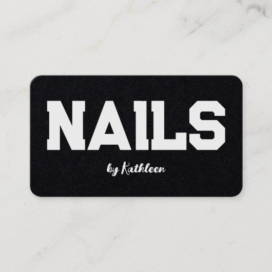 Nagelsalon nageltechnicus visitekaartje (Voorkant)