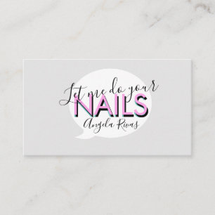 Nagelsalon Offerte Roze Zakelijke Kaart Visitekaartje