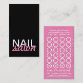 nagelsalon pedicure punch card klantenkaartje (Voorkant / Achterkant)
