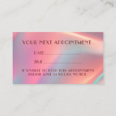 Nagelsalon Poolse fles Splash Pastel Afsprakenkaartje (Achterkant)