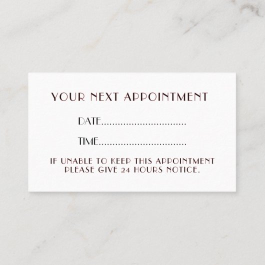 Nagelsalon Poolse fles Splash Pastel Afsprakenkaartje (Achterkant)