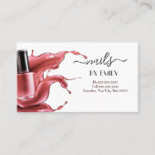 Nagelsalon Poolse fles Splash Pastel Afsprakenkaartje (Voorkant)