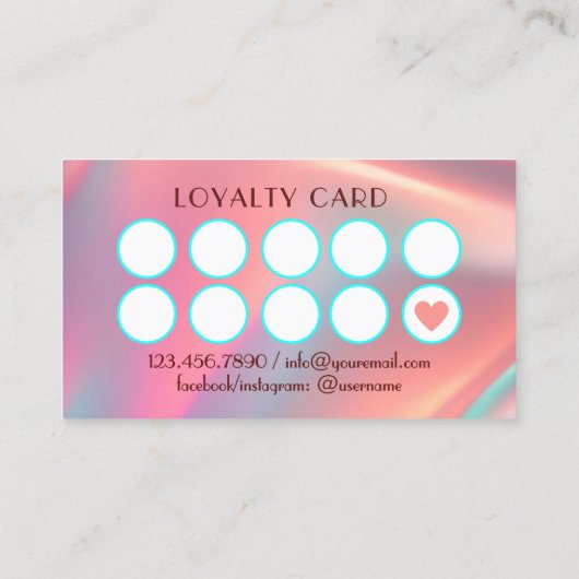 Nagelsalon Poolse fles Splash Pastel Klantenkaartje (Achterkant)