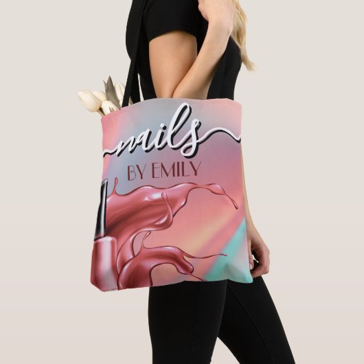 Nagelsalon Poolse fles Splash Pastel Tote Bag (Dichtbij)