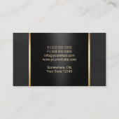 Nagelsalon Poolse make-up artiest Elegant leer Visitekaartje (Achterkant)