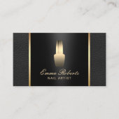 Nagelsalon Poolse make-up artiest Elegant leer Visitekaartje (Voorkant)