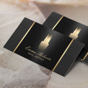 Nagelsalon Poolse make-up artiest Elegant leer Visitekaartje