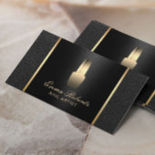 Nagelsalon Poolse make-up artiest Elegant leer Visitekaartje