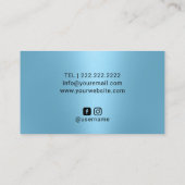 Nagelsalon Poolse Manicurist Blauw & Zilver Visitekaartje (Achterkant)