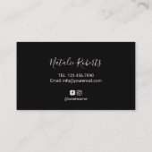 Nagelsalon Roos Gouden Poolse flesmake-up artiest Visitekaartje (Achterkant)