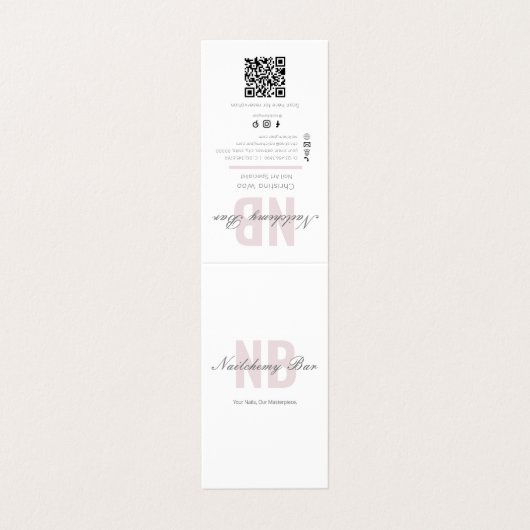 Nagelsalon Royalty-prijs Moderne minimalist Visitekaartje (Buitenkant ongevouwen)