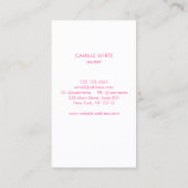 Nagelsalon, Roze en Gouden Manicurist Poolse fles Visitekaartje (Achterkant)