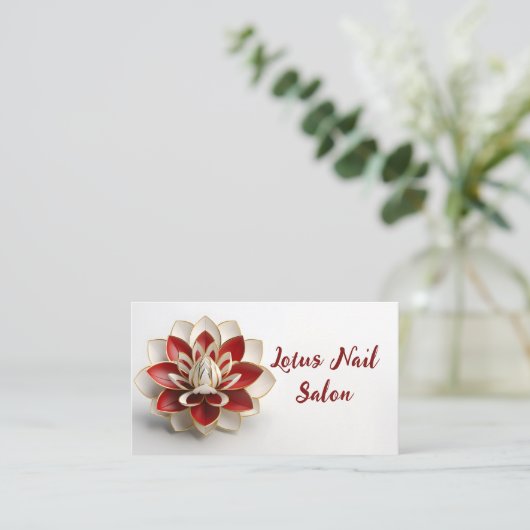 Nagelsalon, Schoonheidskliniek Visitekaartje (Staand voorkant)