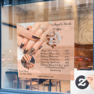 Nagelsalon Spa Aanpassen Met Prijzen Raamsticker