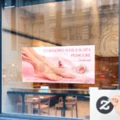 Nagelsalon Spa Pedicure Diensten Winkel Aangepast Raamsticker (Cafe Raam)