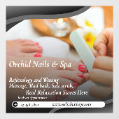 Nagelsalon Spa Pedicure Tranquil Aanpassen  Raamsticker (Vel)