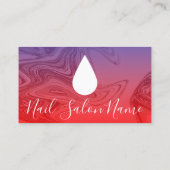 nagelsalon swirl progressieve korting loyaliteit klantenkaartje (Achterkant)