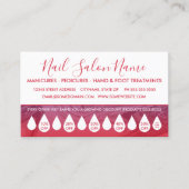 nagelsalon swirl progressieve korting loyaliteit klantenkaartje (Voorkant)